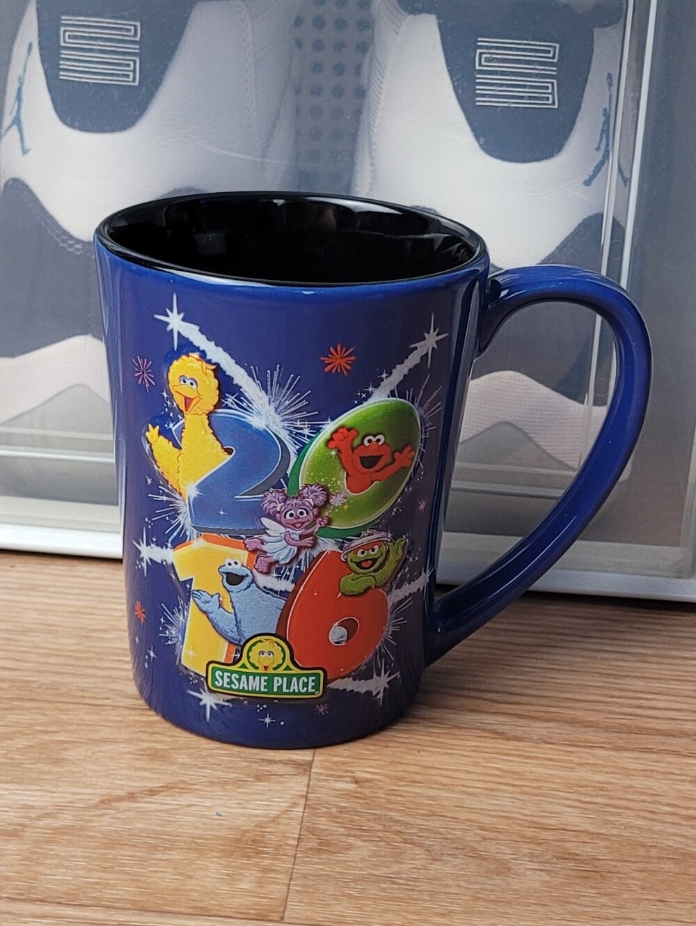 Sesame Place 2016 Anniversary Blue Ceramic Mug